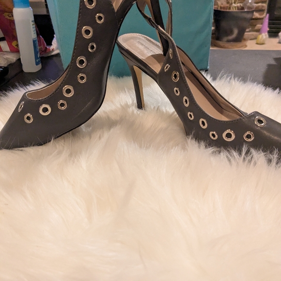 French Connection Shoes - Elegant Dark Green Slingback Heels